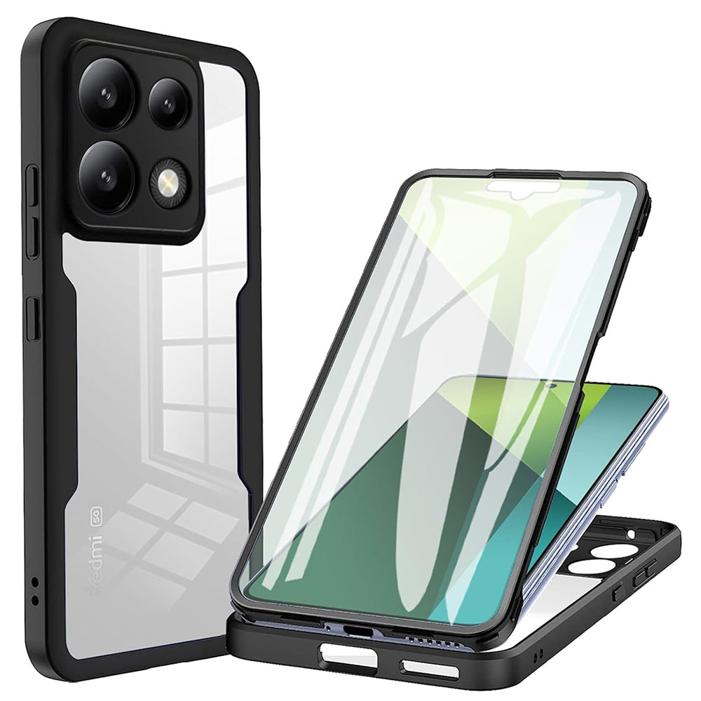 Custodia per Xiaomi Poco X6 / Note 13 Pro 5G, Techsuit, ColorVerse 360, Nera