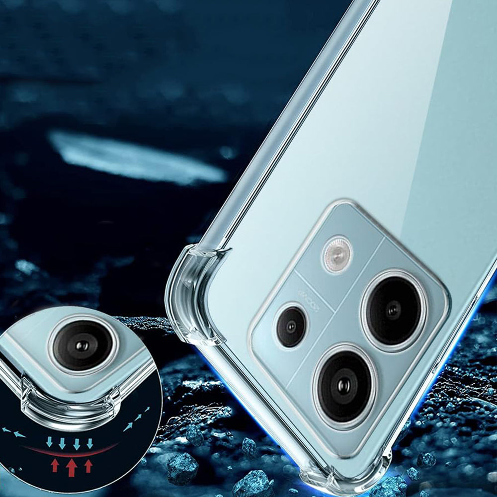 Custodia per Xiaomi Poco X6 / Note 13 Pro 5G, Techsuit, Shockproof Clear, Trasparente