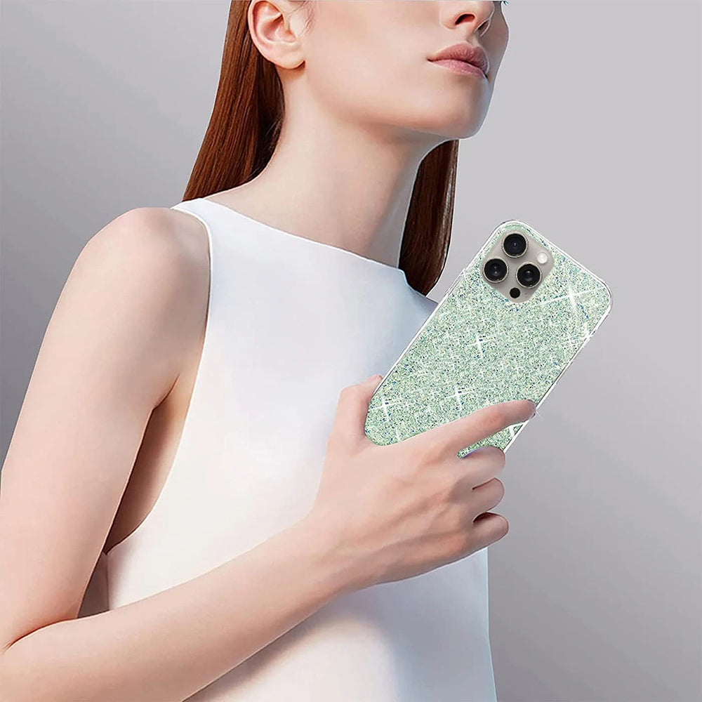 Custodia per Xiaomi Poco X6 Pro, Techsuit, Sparkly Glitter, Blu