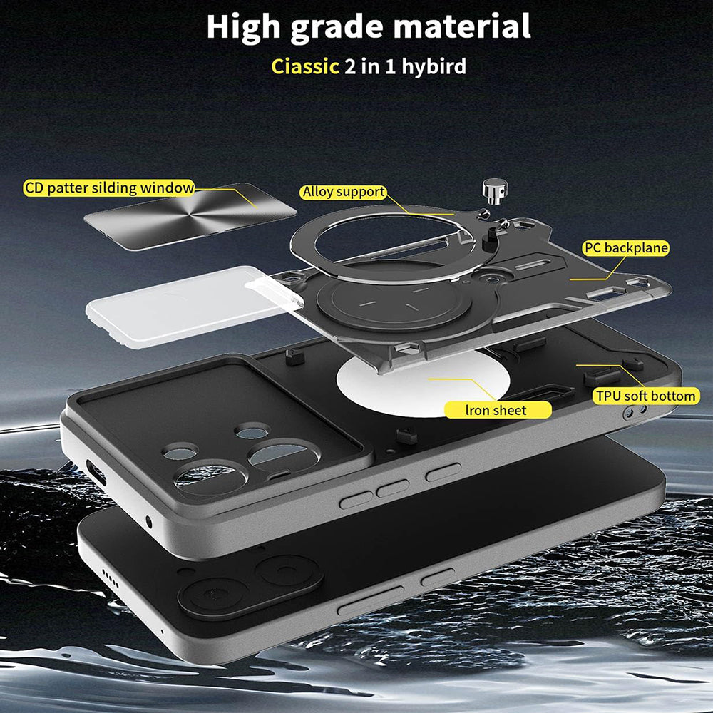 Custodia per Xiaomi Poco X8 Pro, Techsuit, CamGuard Pro, Nera
