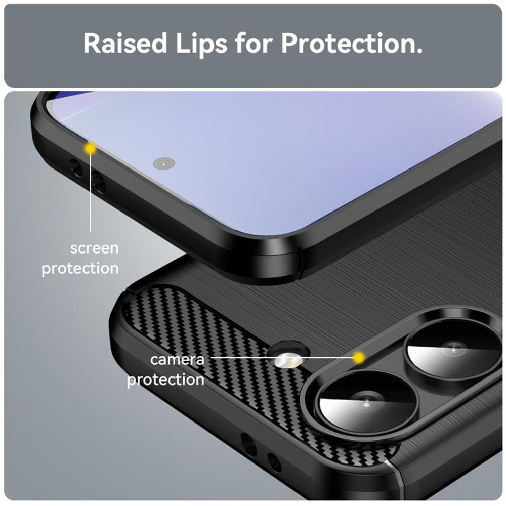 Custodia per Xiaomi Poco X8 Pro, Techsuit, Carbonio, Nera