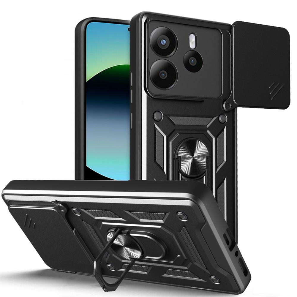 Étui pour Xiaomi Redmi Note 14 5G, Tech-Protect, CamShield Pro, Noir