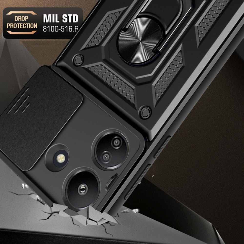 Custodia per Xiaomi Redmi 13C 5G, Techsuit, CamShield, Nera