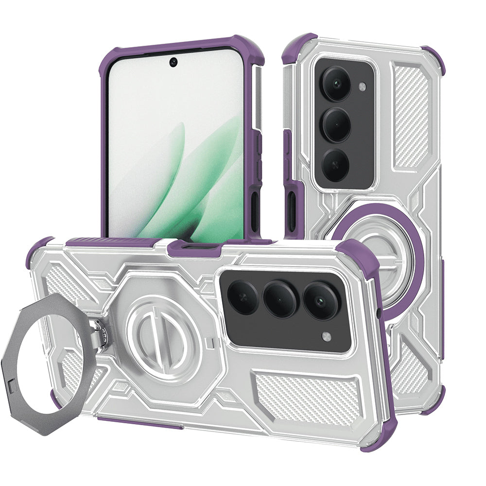 Custodia per Xiaomi Redmi 15 5G / 15 4G, Techsuit, Carbon Shield Pro, Viola