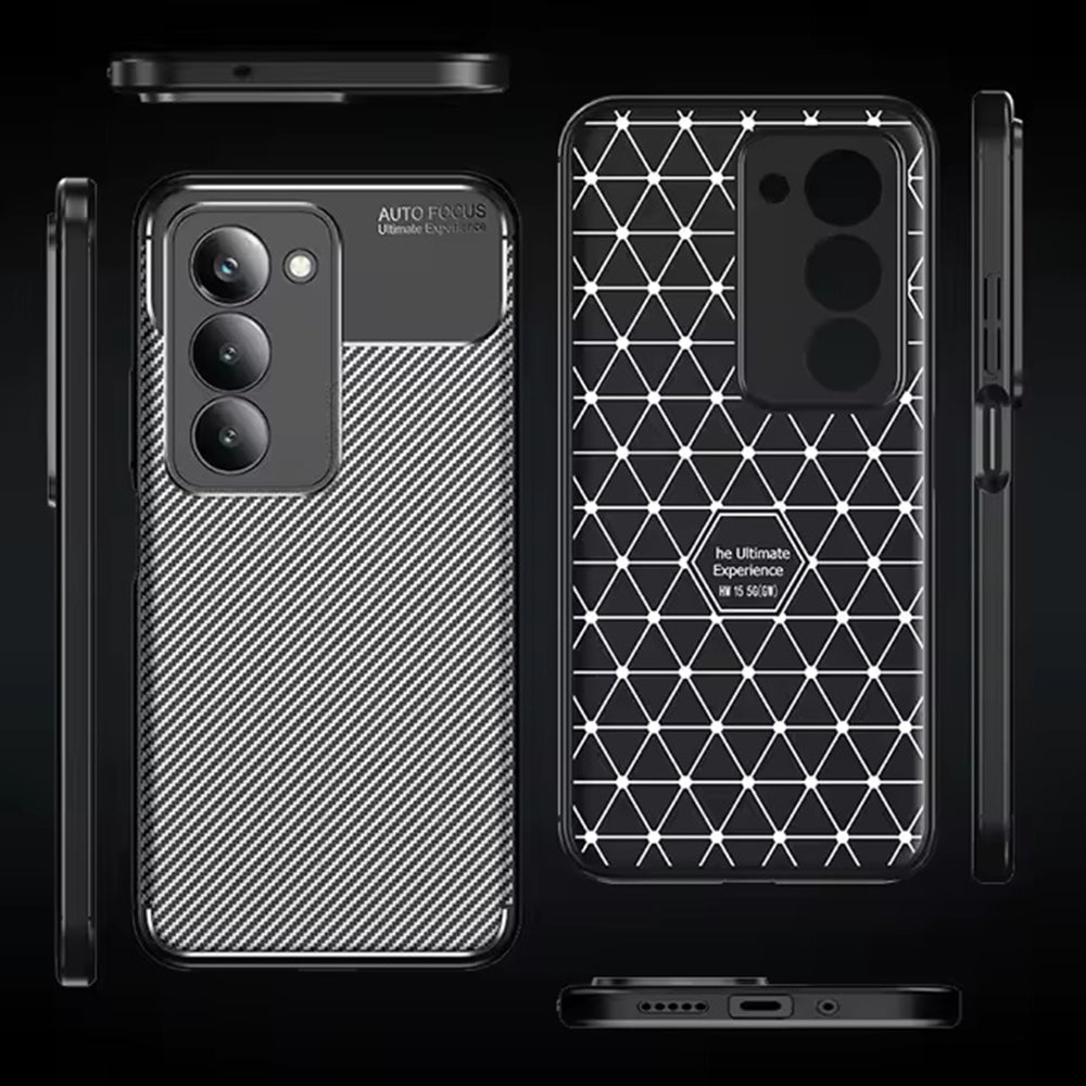 Custodia per Xiaomi Redmi 15 5G / 15 4G, Techsuit, CarbonFiber, Nera