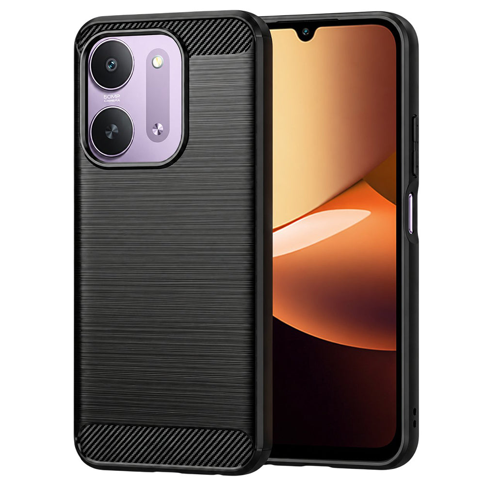 Custodia per Xiaomi Redmi 17C 5G, Techsuit, Carbonio, Nera