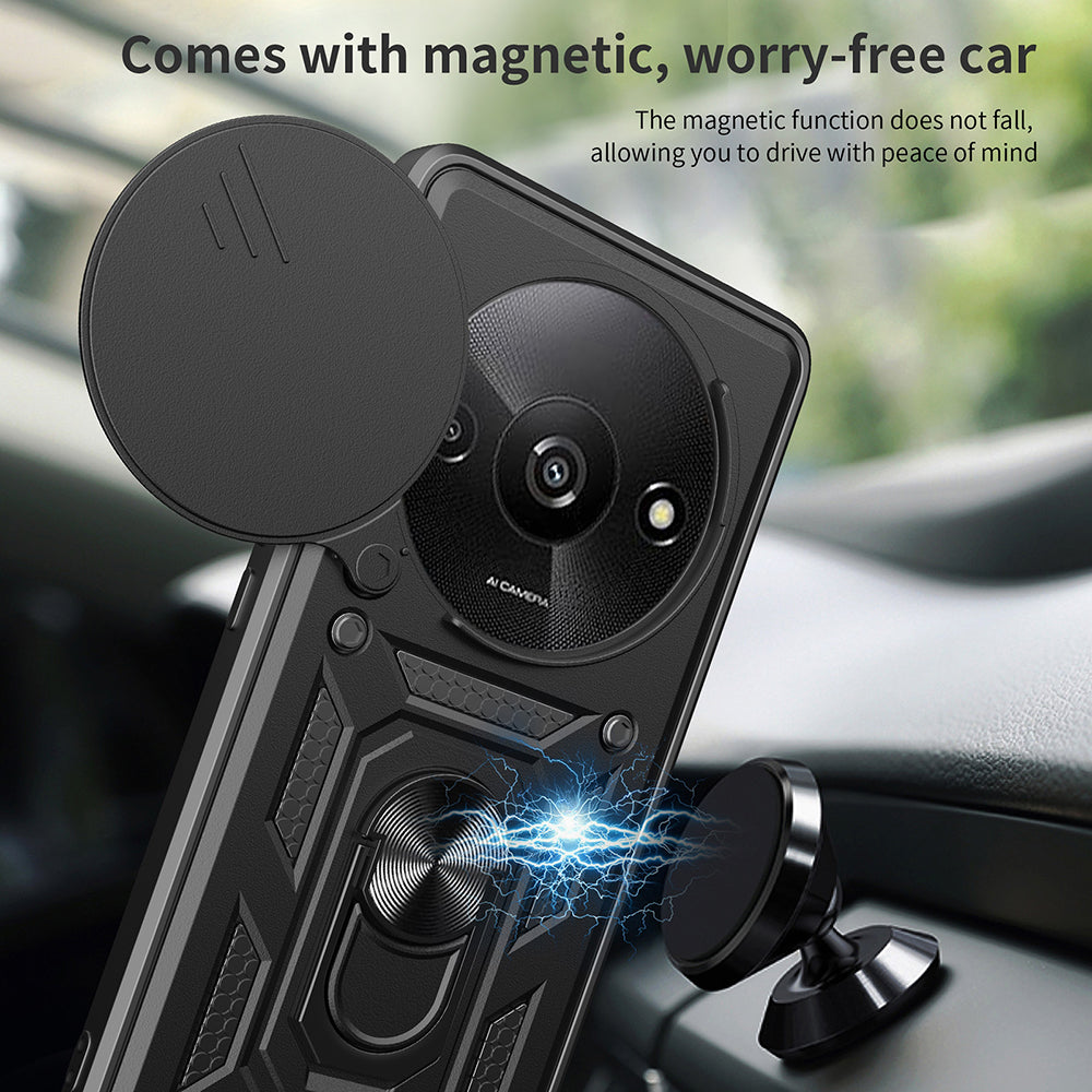 Custodia per Xiaomi Redmi A3x / A3, Techsuit, CamShield, Nera