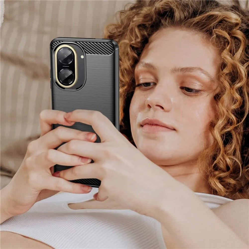 Custodia per Xiaomi Redmi A5 4G (Standard), Techsuit, Carbonio, Nera
