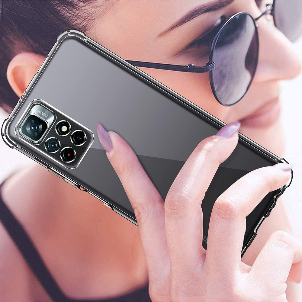 Custodia per Xiaomi Redmi Note 11S / Note 11, Techsuit, Shockproof Clear, Trasparente