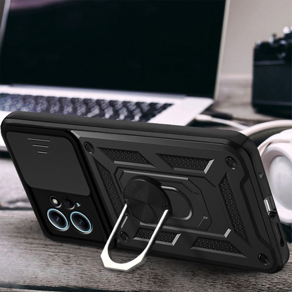 Custodia per Xiaomi Redmi Note 12 4G, Techsuit, CamShield, Nera