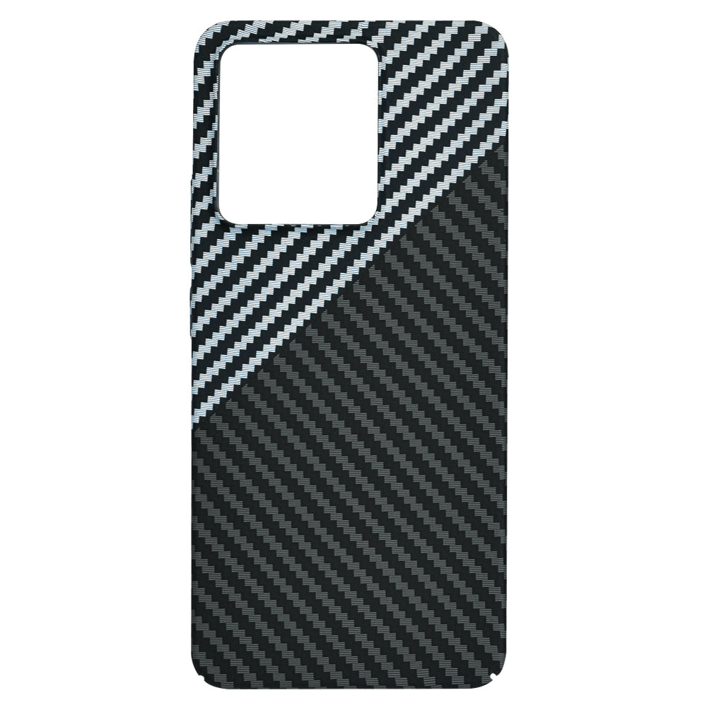 Custodia per Xiaomi Redmi Note 13 4G, Techsuit, Carbonite FiberShell, Nero Grigio