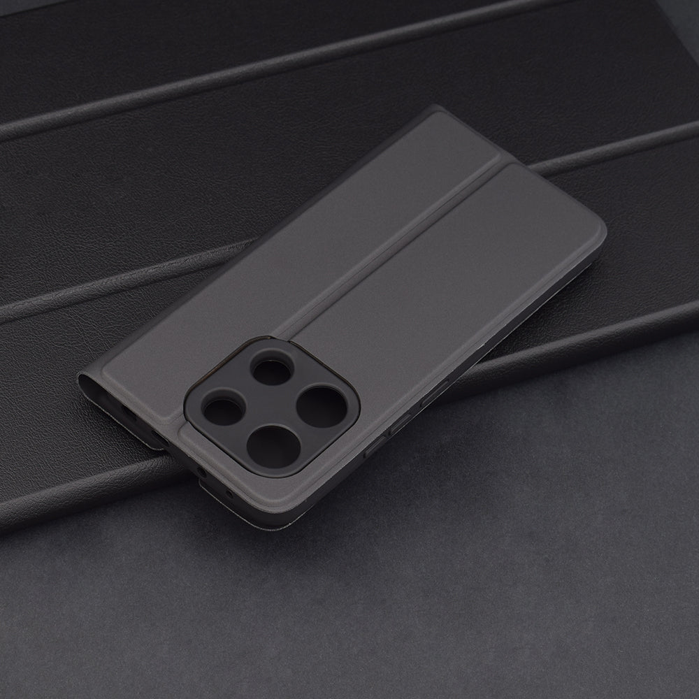 Custodia per Xiaomi Redmi Note 13 4G, Techsuit, Magskin Book, Nera