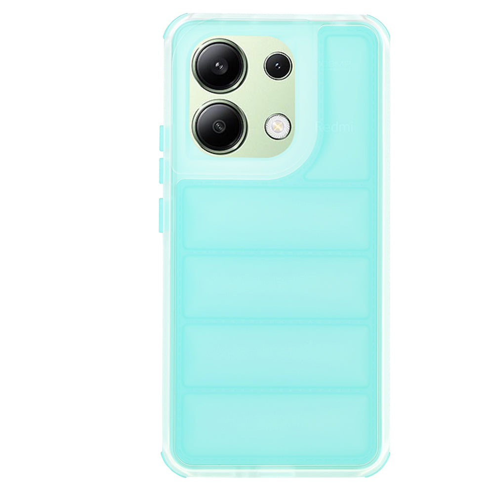 Custodia per Xiaomi Redmi Note 13 4G, Techsuit, Wave Shield, Turchese