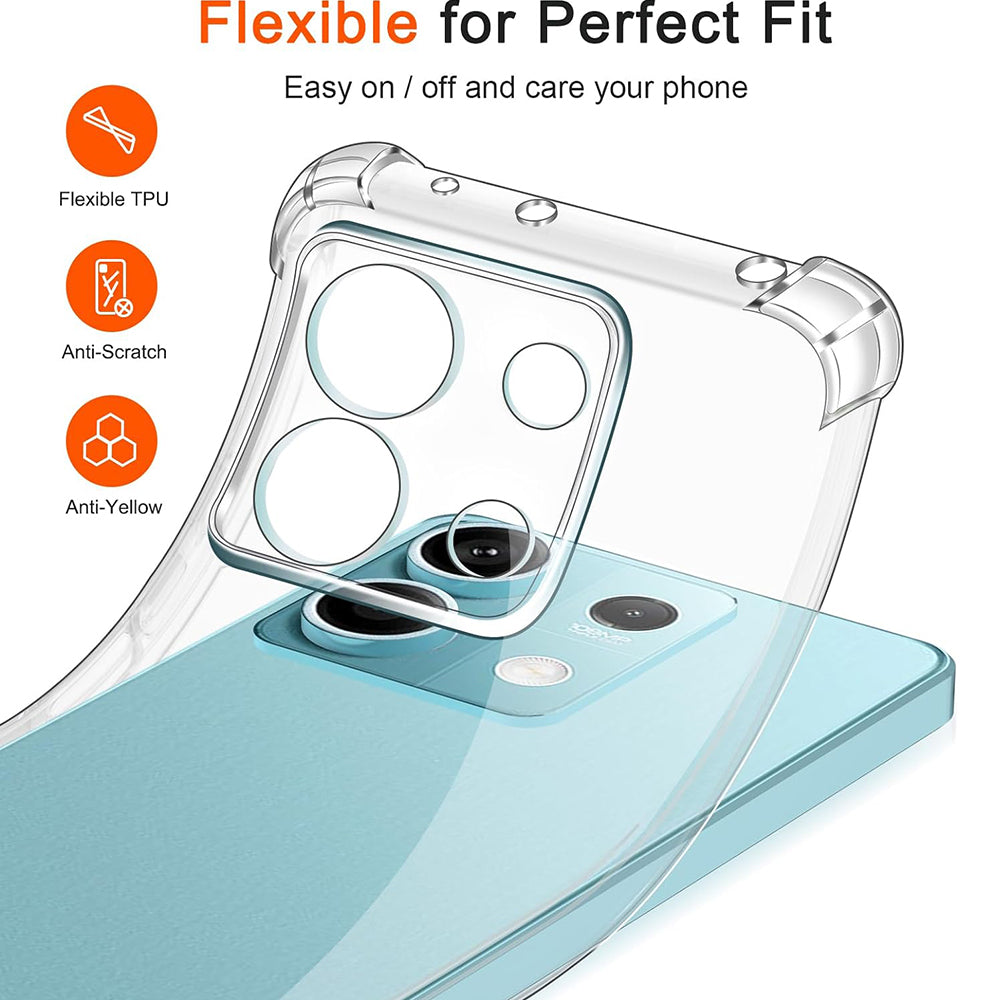 Custodia per Xiaomi Redmi Note 13 Pro 4G / Poco M6 Pro 4G, Techsuit, Shockproof Clear, Trasparente