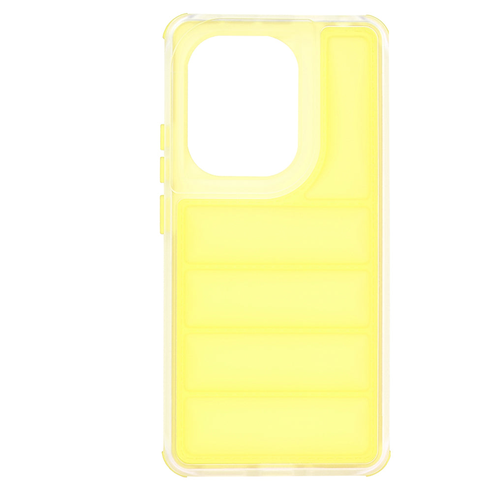Custodia per Xiaomi Redmi Note 13 Pro 4G / Poco M6 Pro 4G, Techsuit, Wave Shield, Gialla