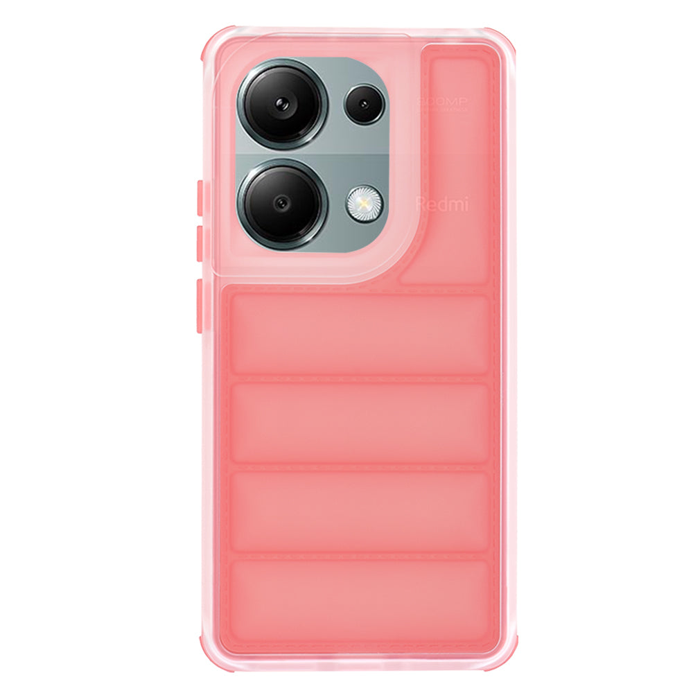 Custodia per Xiaomi Redmi Note 13 Pro 4G / Poco M6 Pro 4G, Techsuit, Wave Shield, Rossa