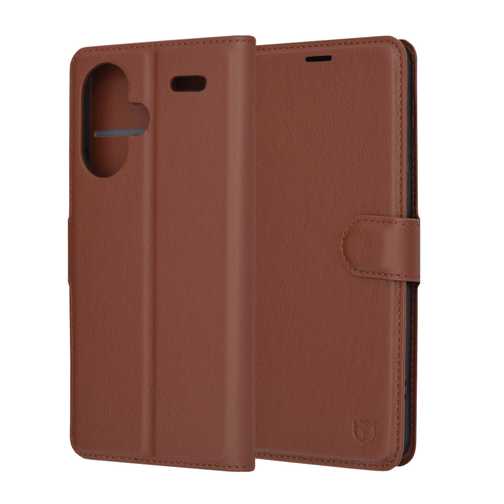 Custodia per Xiaomi Redmi Note 13 Pro+, Techsuit, Leather Folio, Marrone