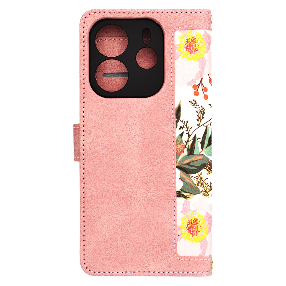 Coque pour Xiaomi Redmi Note 14 4G (Régional), Techsuit, FlipCraft, Rose