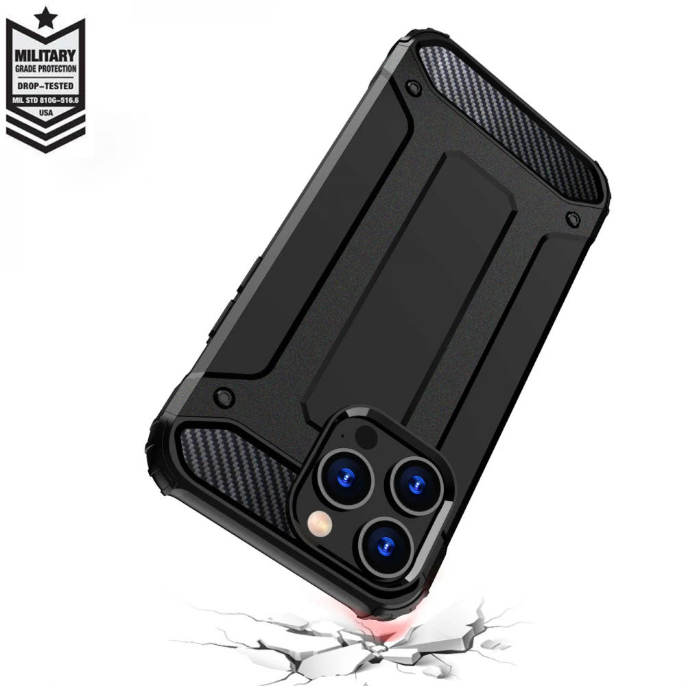 Custodia per Xiaomi Redmi Note 14 5G, Techsuit, Hybrid Armor, Nera