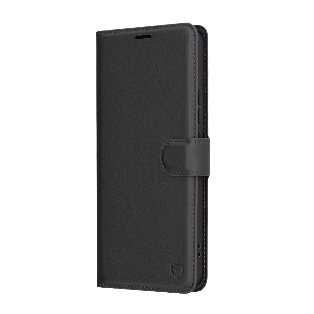 Custodia per Xiaomi Redmi Note 14 5G, Techsuit, Leather Folio, Nera