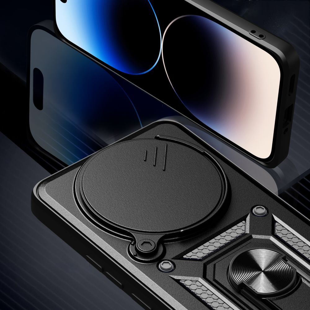 Custodia per Xiaomi Redmi Note 14 Pro 4G, Techsuit, CamShield, Nera