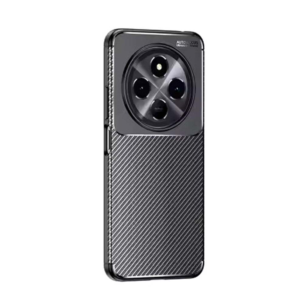 Custodia per Xiaomi Redmi Note 14 Pro 4G, Techsuit, CarbonFiber, Nera