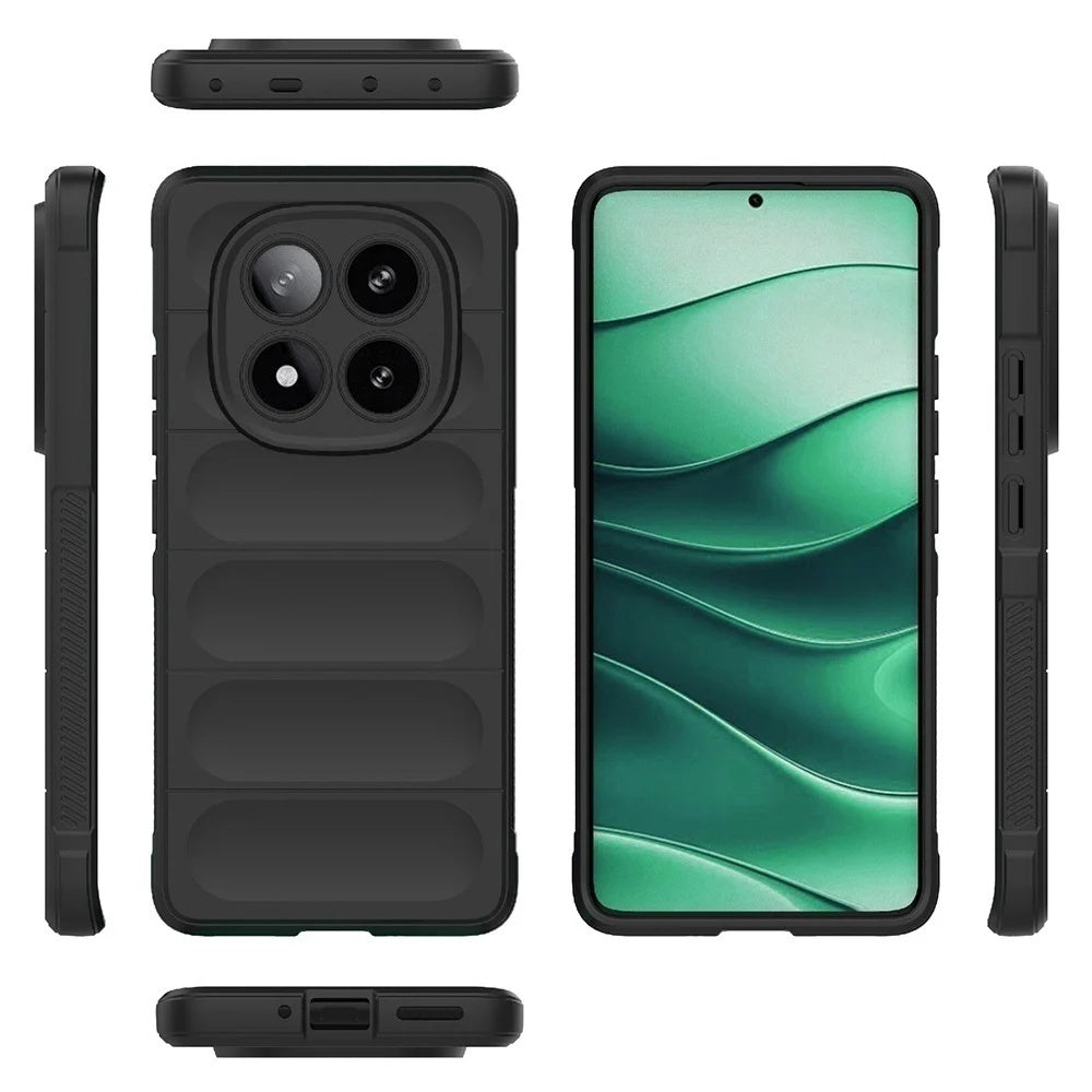 Custodia per Xiaomi Redmi Note 14 Pro 4G, Techsuit, Magic Shield, Nera