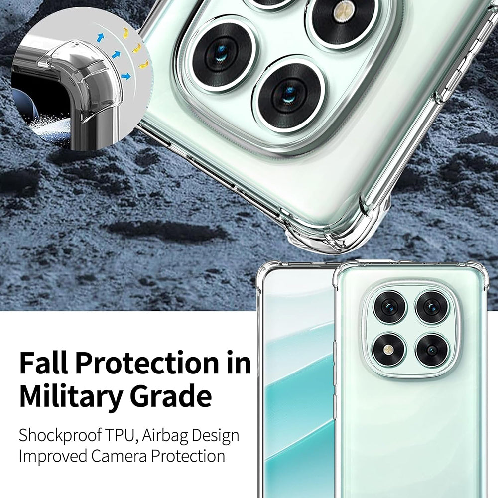 Custodia per Xiaomi Redmi Note 14 Pro 4G, Techsuit, Shockproof Clear, Trasparente