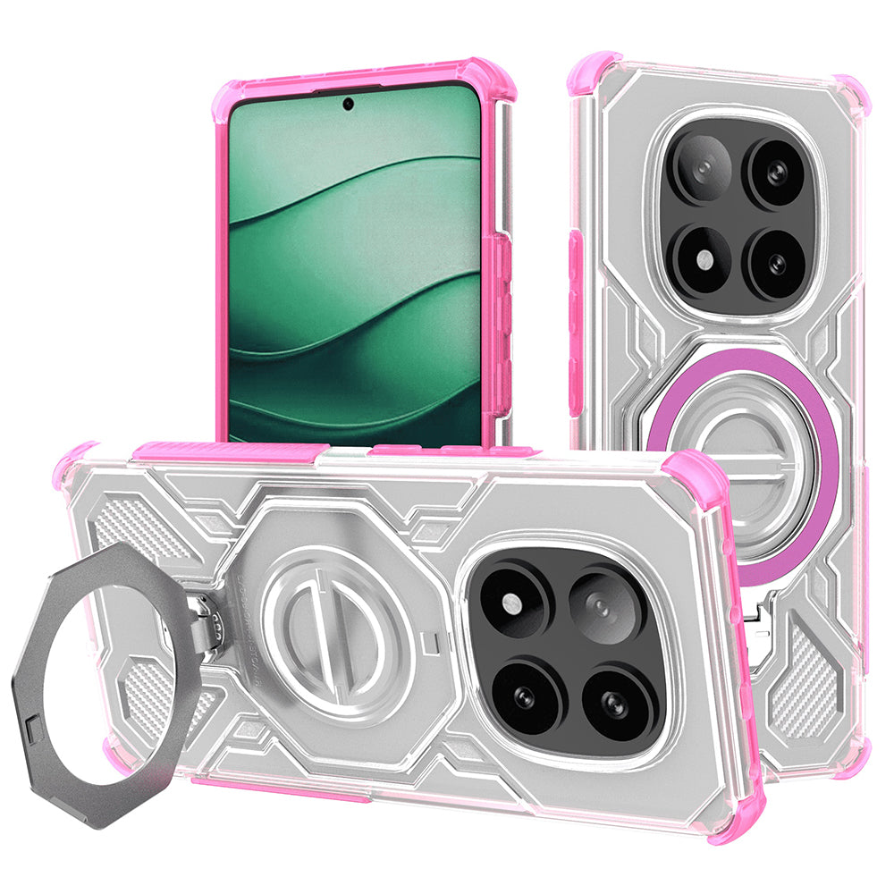 Coque pour Xiaomi Redmi Note 14 Pro+ 5G, Techsuit, Carbon Shield Pro, Rose