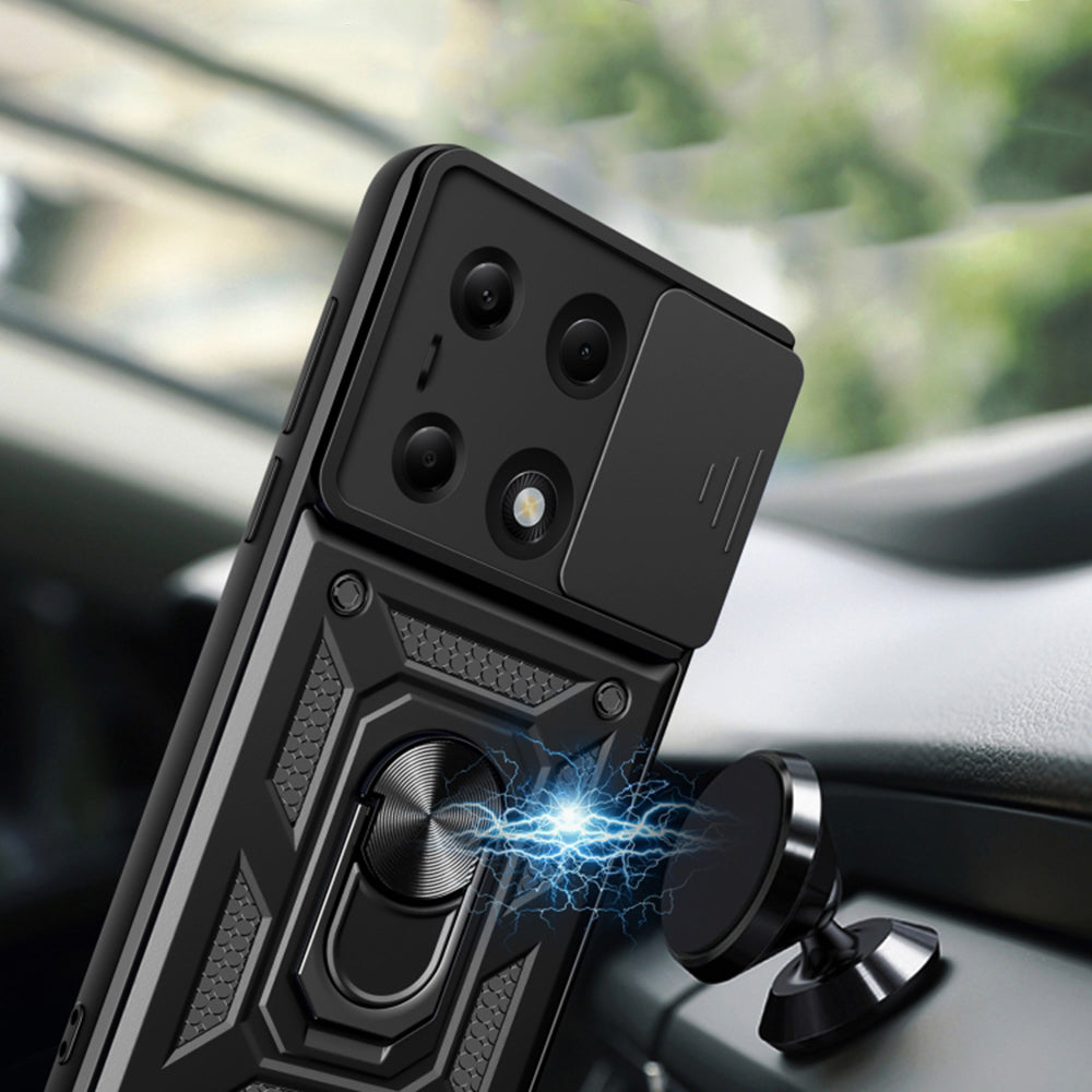 Custodia per Xiaomi Redmi Note 14S / Note 13 Pro 4G / Poco M6 Pro 4G, Techsuit, CamShield, Blu