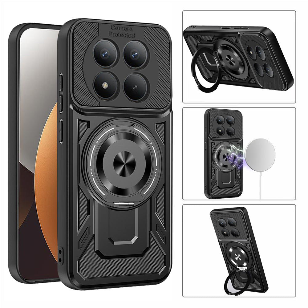 Custodia per Xiaomi Redmi Note 15 Pro 4G, Techsuit, RuggedCam, Grigio