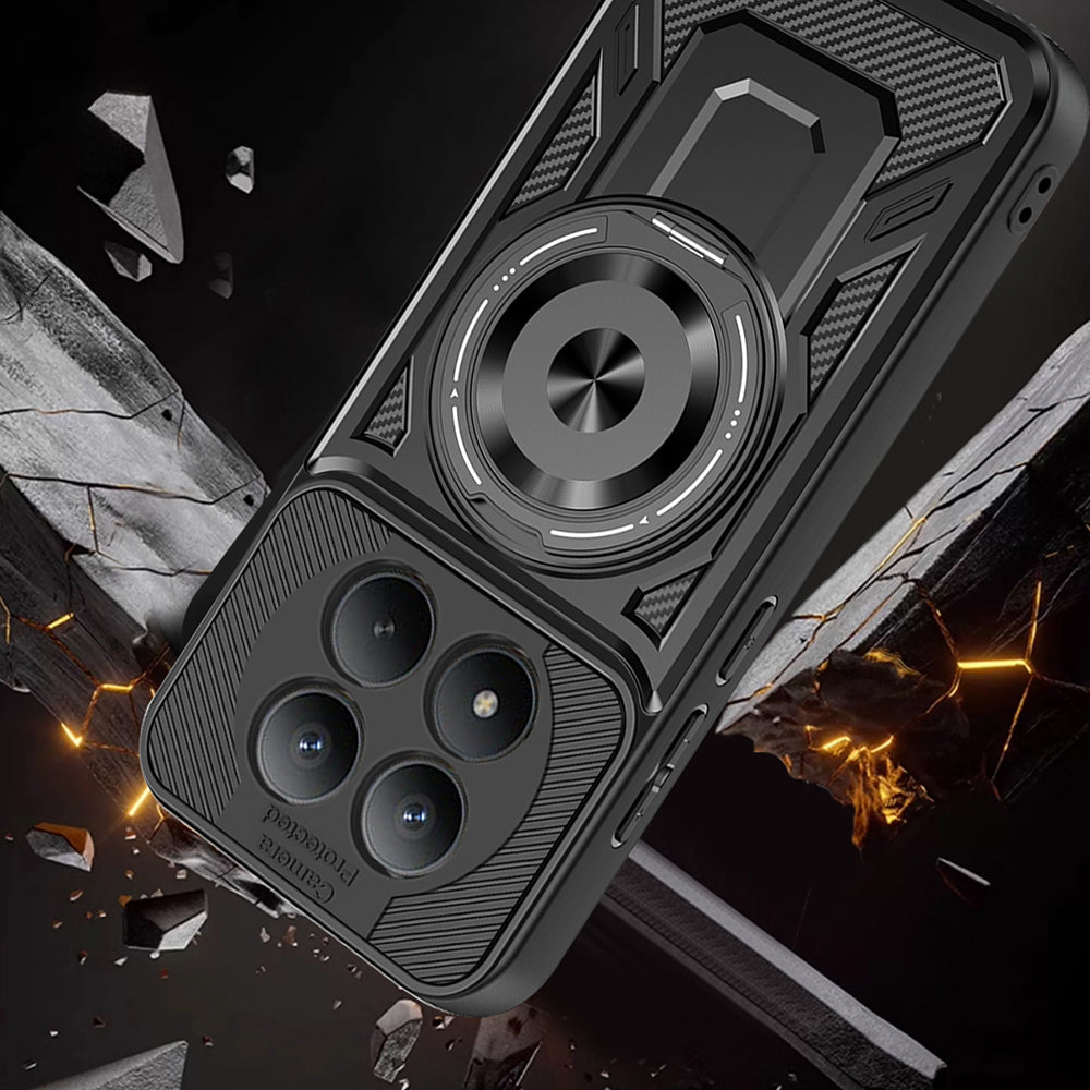 Custodia per Xiaomi Redmi Note 15 Pro 4G, Techsuit, RuggedCam, Grigio