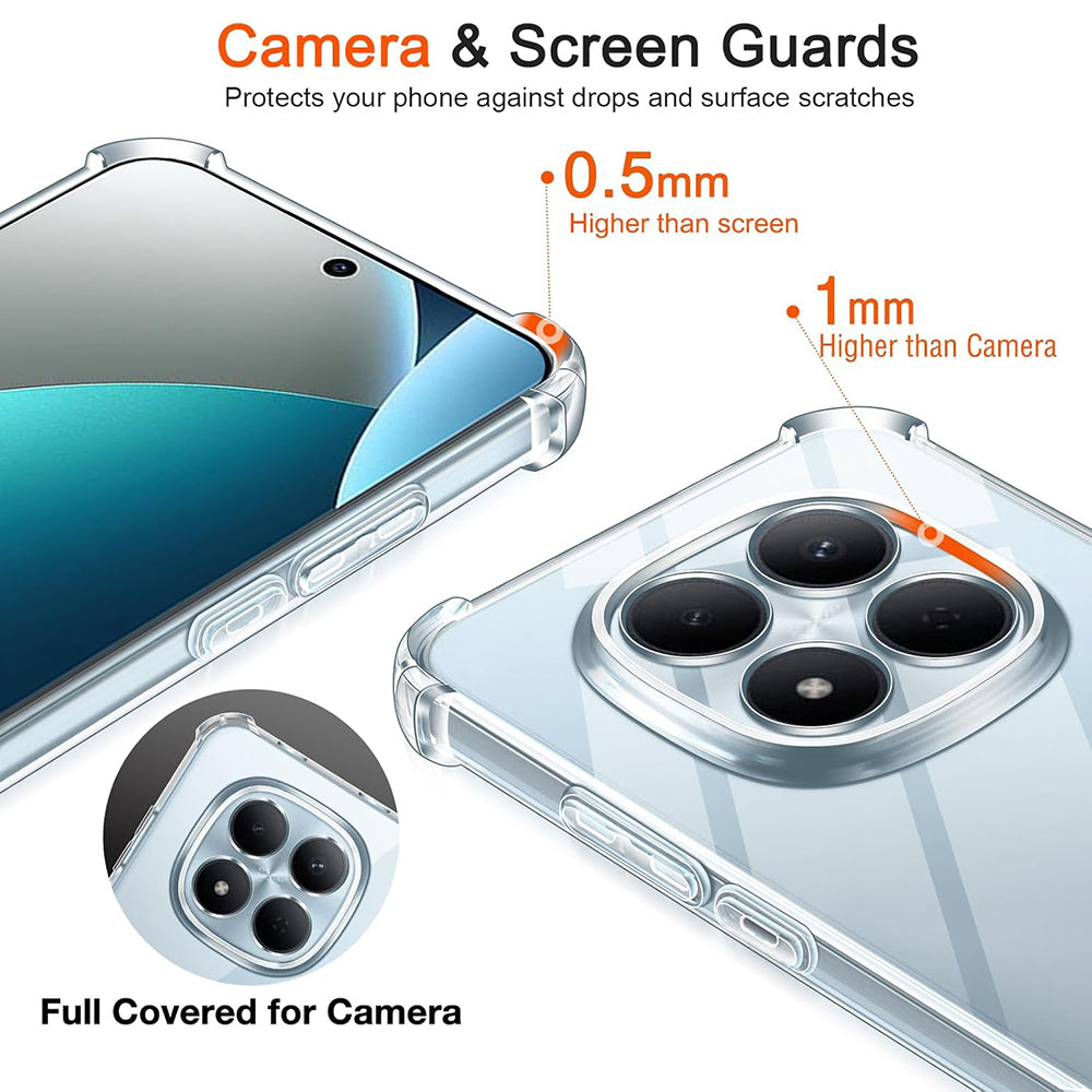 Étui pour Xiaomi Redmi Note 15 Pro 4G, Techsuit, Shockproof Clear, Transparent