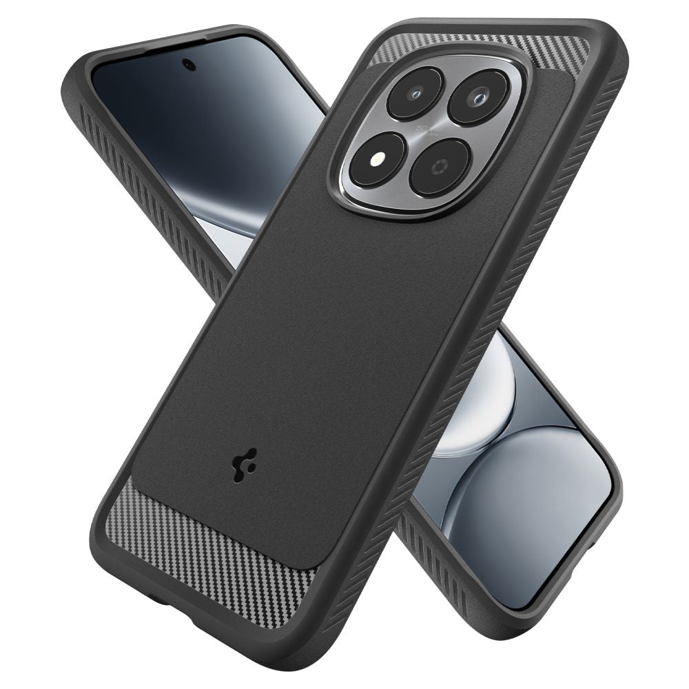 Étui pour Xiaomi Redmi Note 15 Pro 5G, Spigen, Rugged Armor, Noir Mat ACS10460