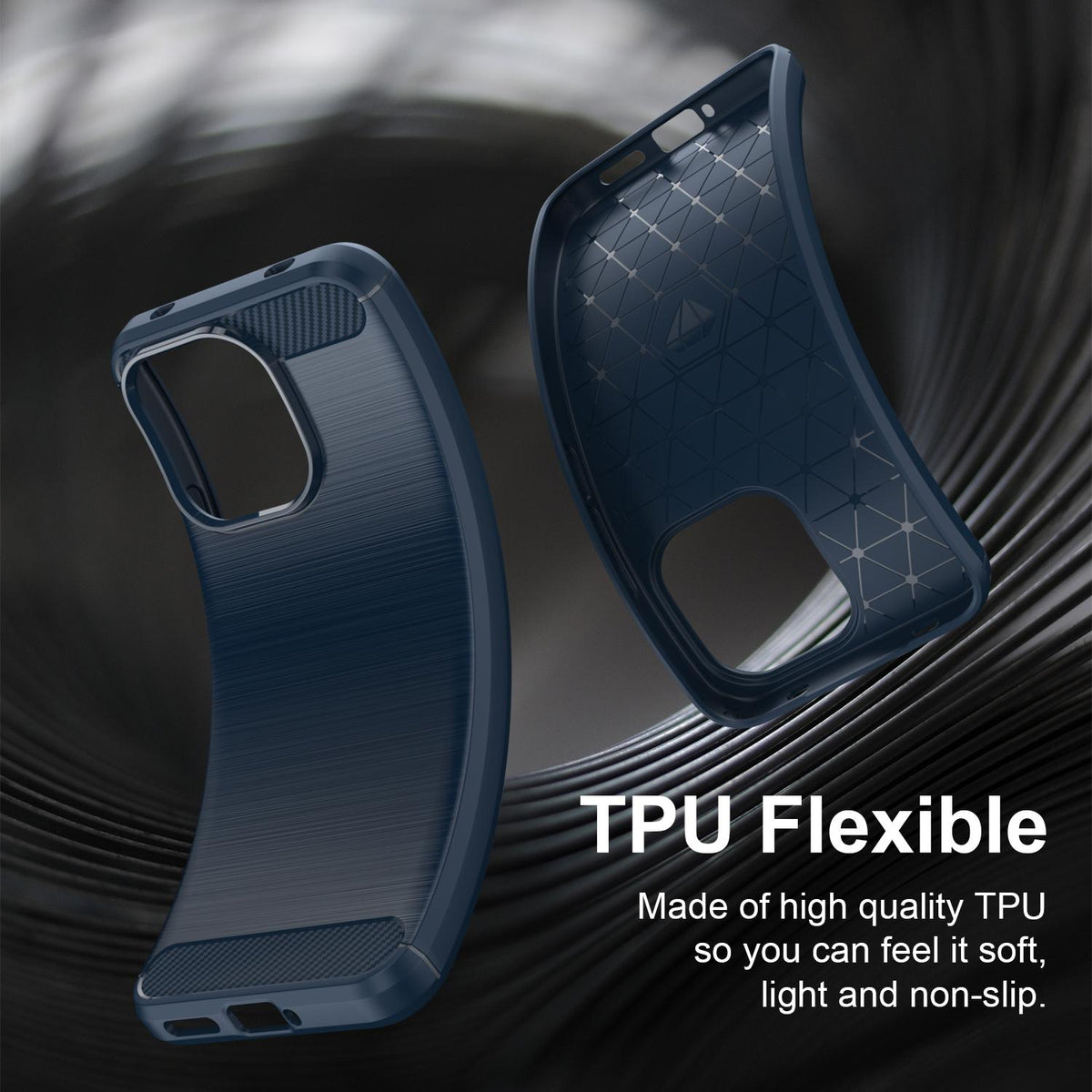 Custodia per Xiaomi Redmi Note 17 Pro, Techsuit, Carbon, Blu