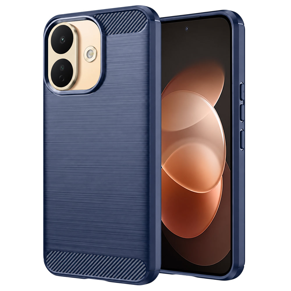 Custodia per Xiaomi Redmi Note 17 Pro, Techsuit, Carbon, Blu