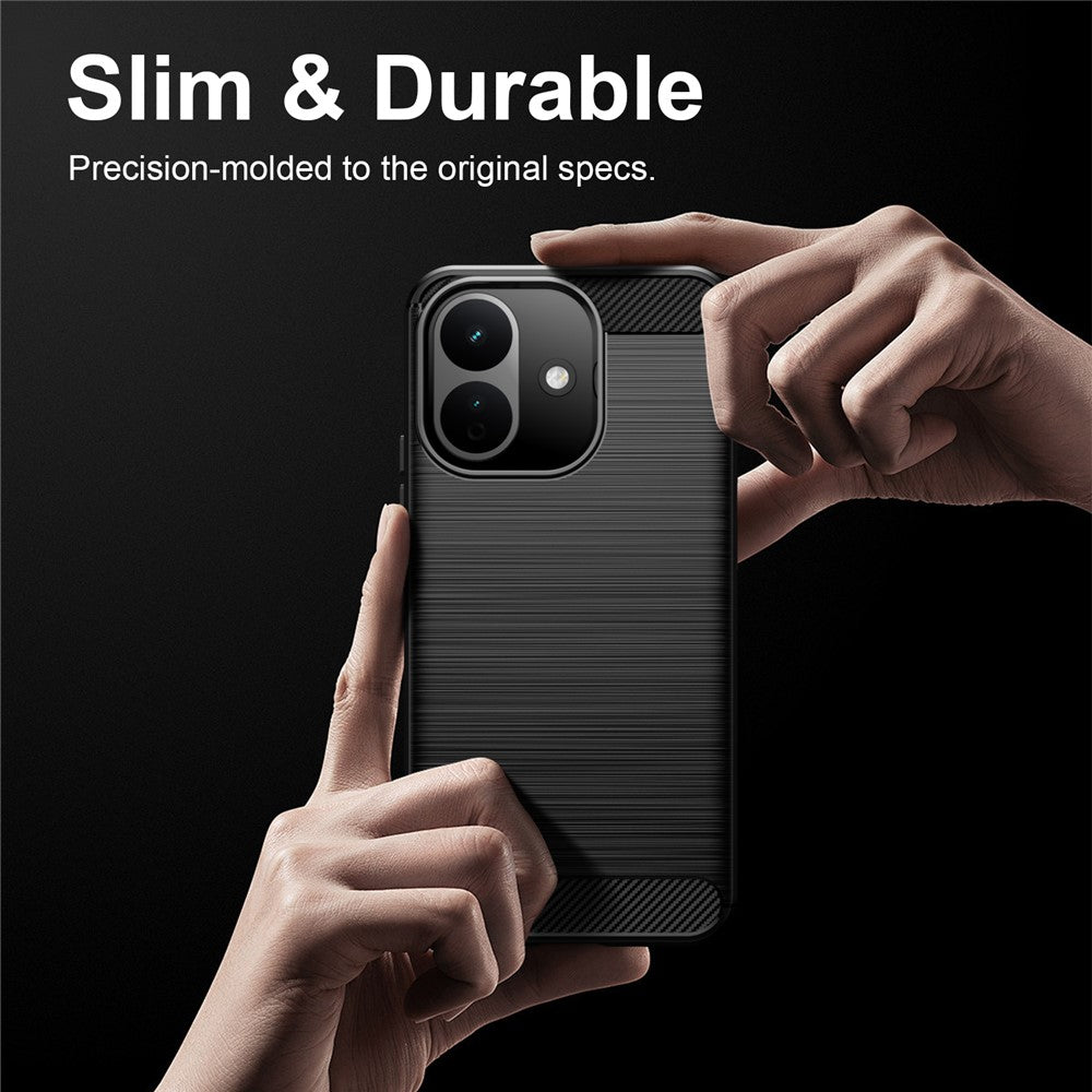Custodia per Xiaomi Redmi Note 17 Pro, Techsuit, Carbonio, Nera
