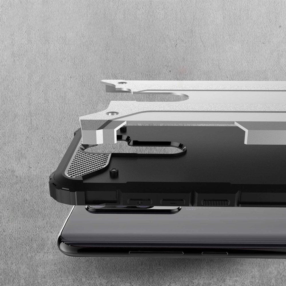 Custodia per Xiaomi Redmi Note 8 Pro, Techsuit, Hybrid Armor, Nera