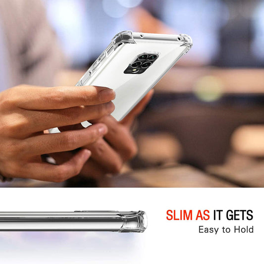 Custodia per Xiaomi Redmi Note 9S / Note 9 Pro / Note 9 Pro Max, Techsuit, Shockproof Clear, Trasparente