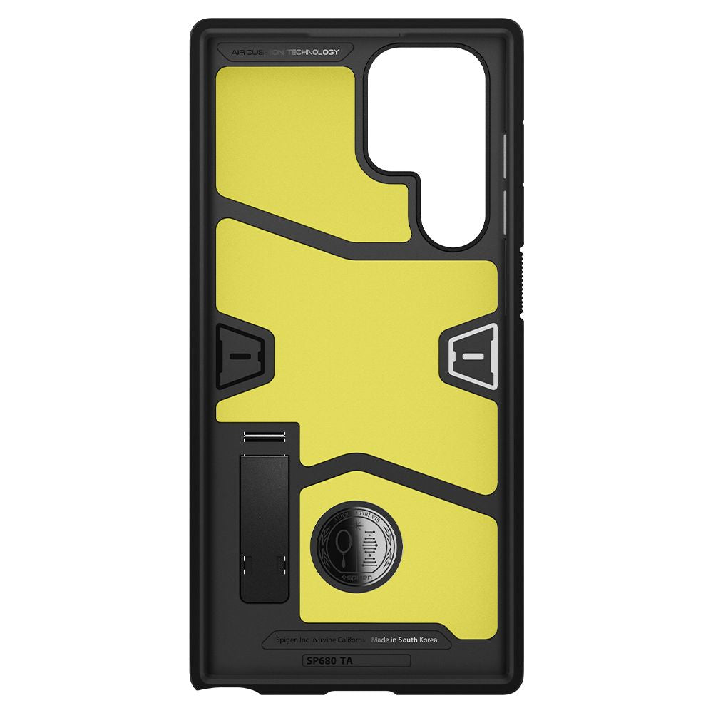 Custodia per Samsung Galaxy S22 Ultra 5G S908, Spigen, Tough Armor, Nera ACS03923