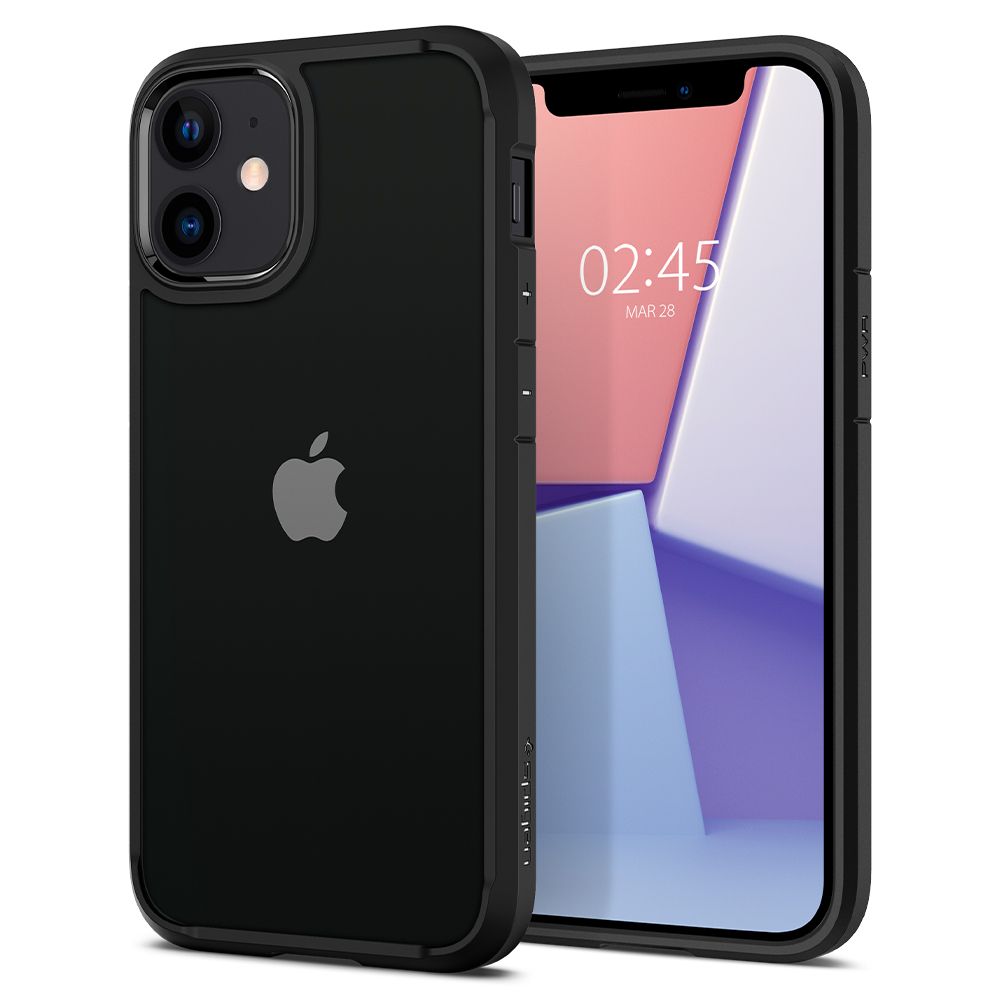 Custodia per Apple iPhone 12 / 12 Pro, Spigen, Ultra Hybrid, Nera ACS01703