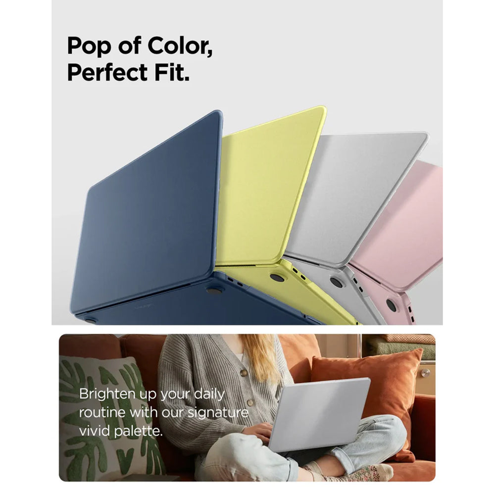 Coque Spigen Airskin pour Apple MacBook Neo 13 pouces, Indigo Satiné ACS11814