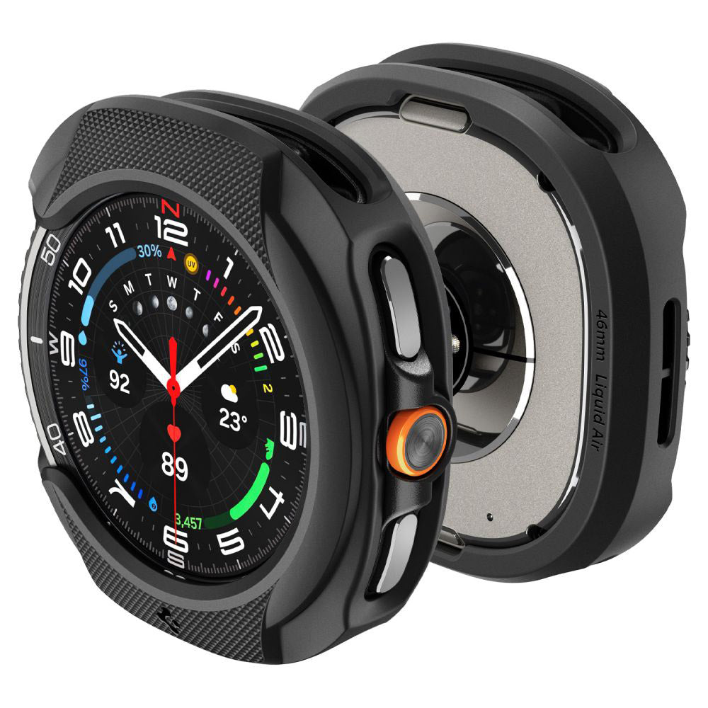 Custodia Spigen Liquid Air per Samsung Galaxy Watch8 Classic, Opaca Nera ACS09841