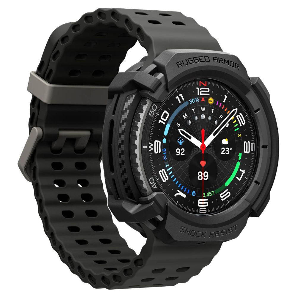 Custodia Spigen Liquid Air per Samsung Galaxy Watch8 Classic, Opaca Nera ACS09841