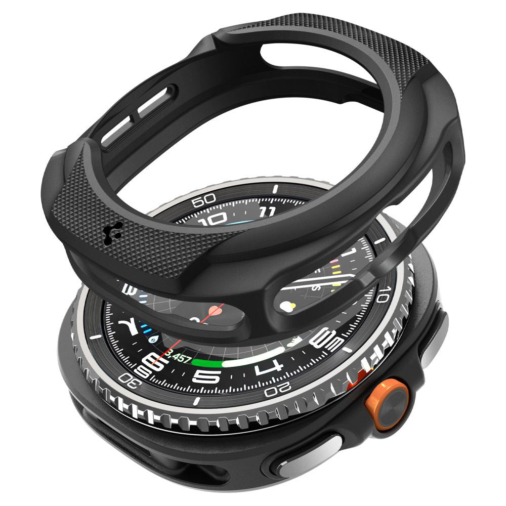 Custodia Spigen Liquid Air per Samsung Galaxy Watch8 Classic, Opaca Nera ACS09841