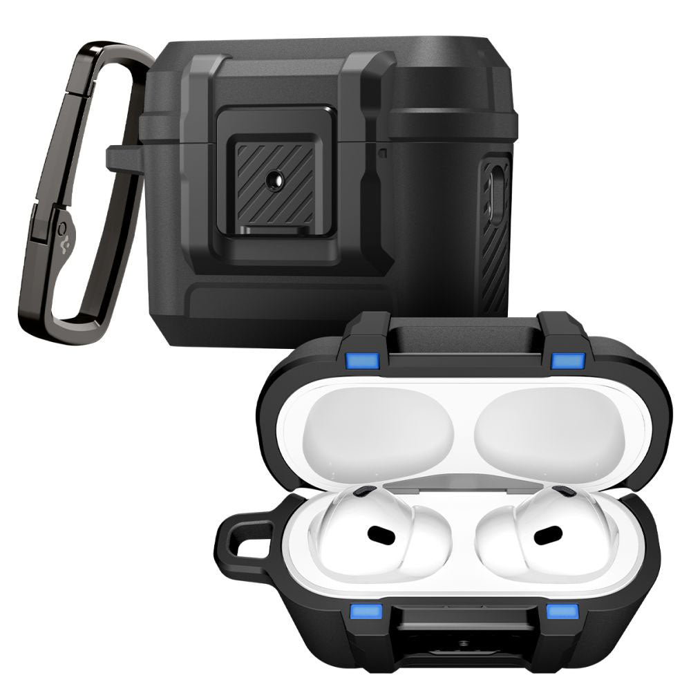 Étui Spigen Lock Fit pour Apple AirPods Pro 3, Noir Mat ACS09825