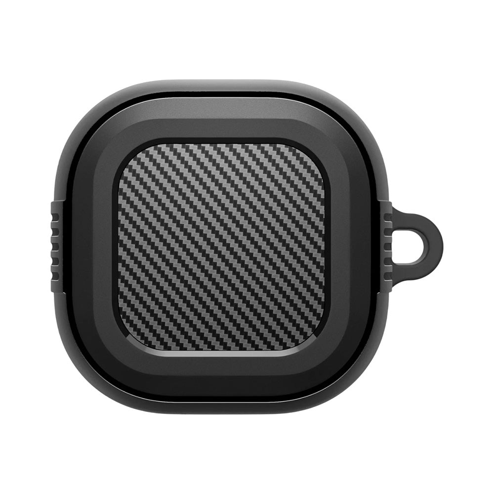 Custodia Spigen Rugged Armor per Samsung Galaxy Buds4 / Buds4 Pro, Nera Opaca ACS11200