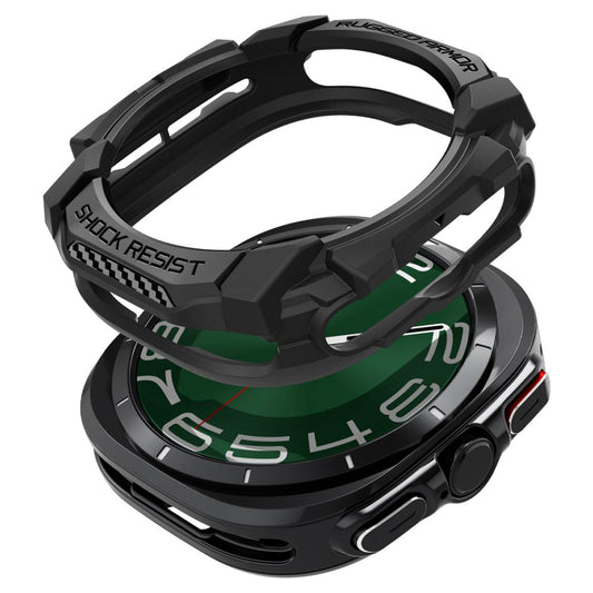 Spigen Rugged Armor Hülle für Samsung Galaxy Watch Ultra, Schwarz
