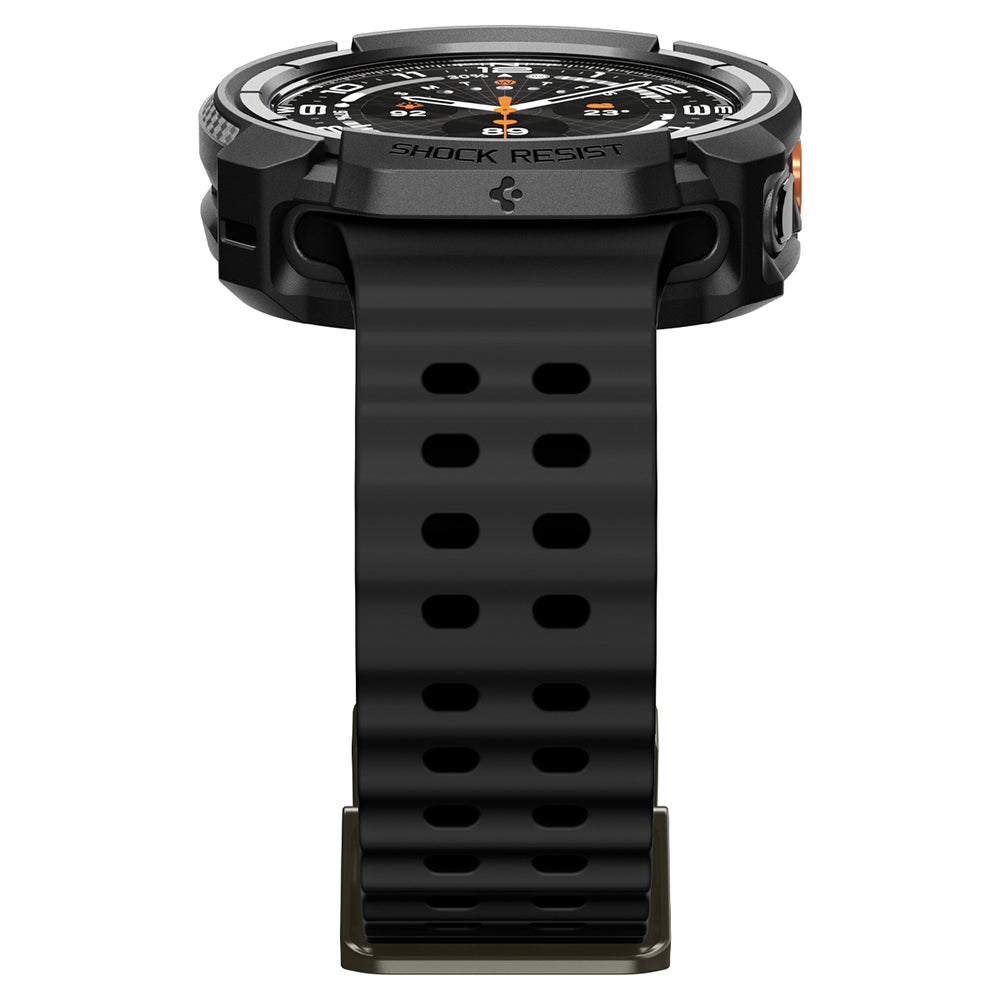 Custodia Spigen Rugged Armor per Samsung Galaxy Watch Ultra2, Nera Opaca ACS11611