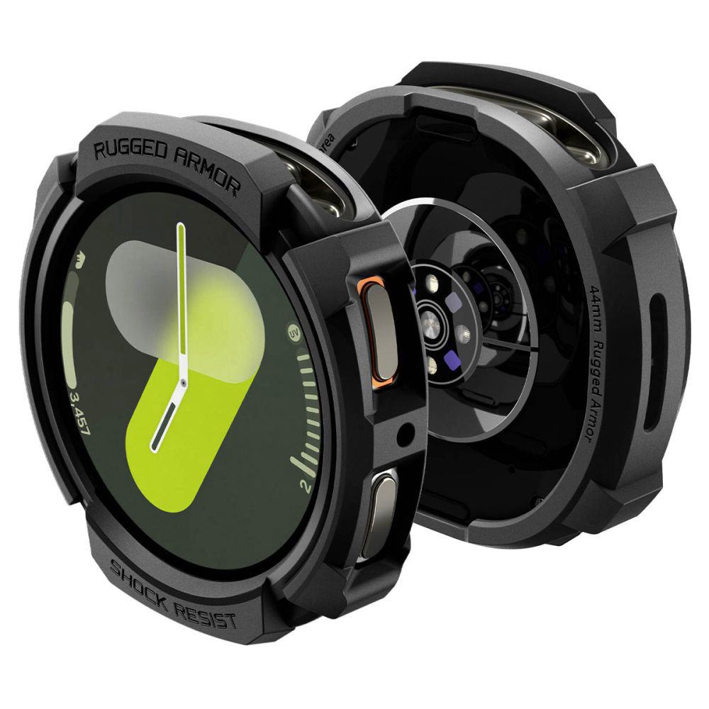 Coque Spigen Rugged Armor pour Samsung Galaxy Watch8 44mm, Noir Mat ACS10006
